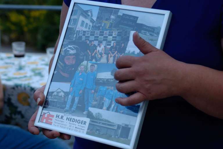 Fotokollage als Geschenk für einen Mitarbeiter zum 10 Jährigen Anstellungsjubiläum.