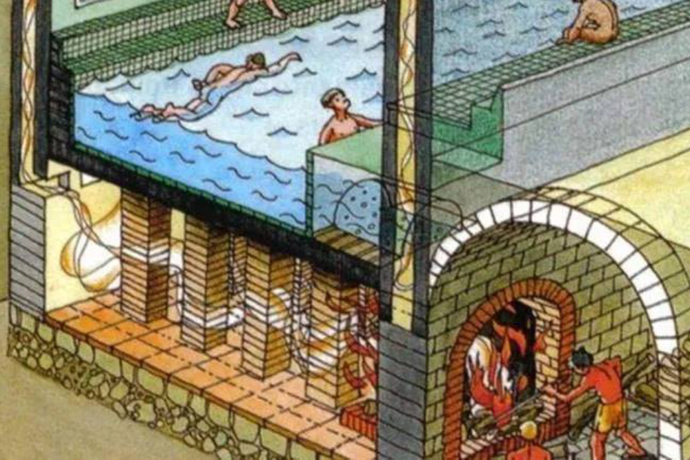 Die Geschichte der Heizung. Von den Römern mit der ersten Fussbodenheizung zu den Kachelöfen und gusseisernen Zimmeröfen und schliesslich zur modernen Heizung.